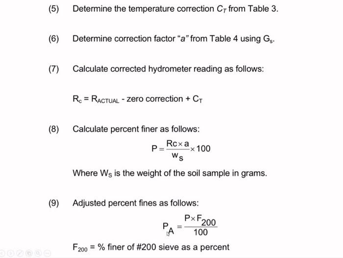 Solved Graph the hydrometer results calculate the Cu&Cz