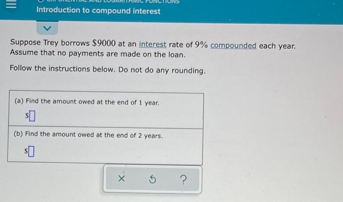 Solved Introduction To Compound Interest Suppose Trey | Chegg.com