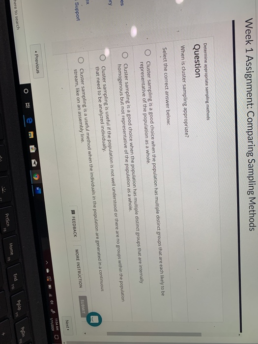 Solved Week 1 Assignment Comparing Sampling Methods Chegg Solved Week 1 Assignment Comparing Sampling Methods Chegg