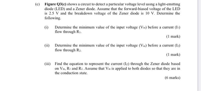 Solved (e) Figure Q3(e) shows a circuit to detect a | Chegg.com