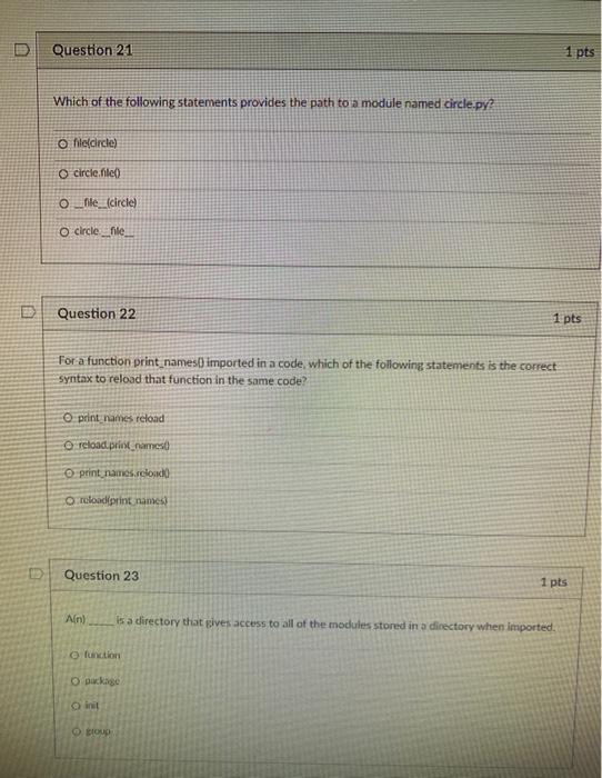 Solved Question 21 1 pts Which of the following statements | Chegg.com