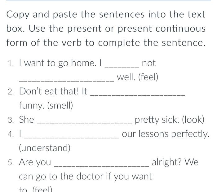 Copy and paste the sentences into the text box. Use | Chegg.com