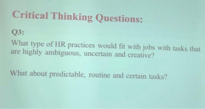 critical thinking hr questions