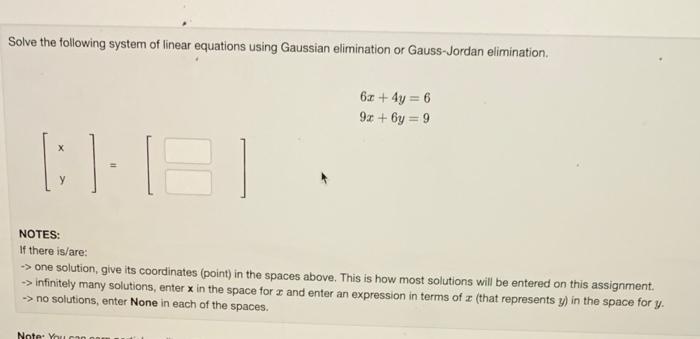 Solved Solve The Following System Of Linear Equations Using | Chegg.com