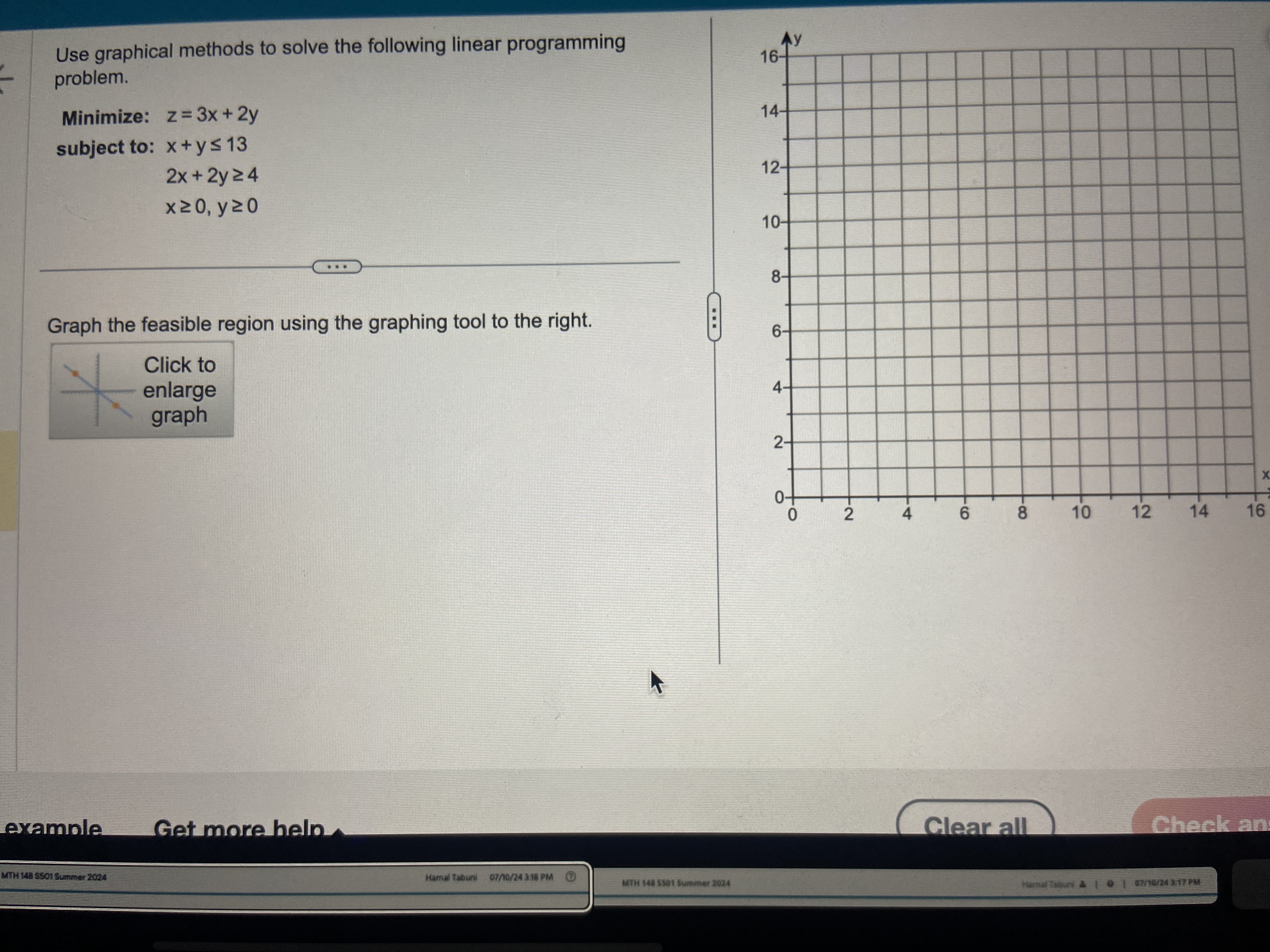 Solved Use graphical methods to solve the following linear | Chegg.com