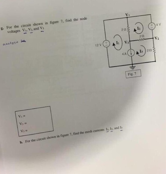 Solved 4V g. For the circuit shown in figure 7, find the | Chegg.com