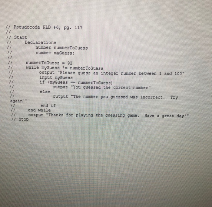 Solved write a C++ program using the pseudocode pictured. | Chegg.com