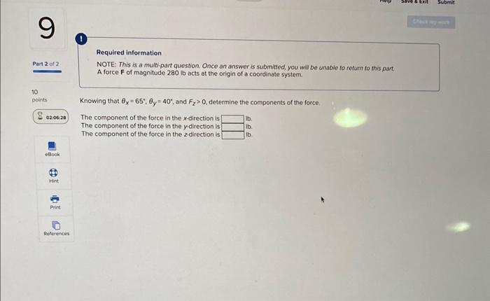 Solved Required information NOTE: This is a muiti-part | Chegg.com