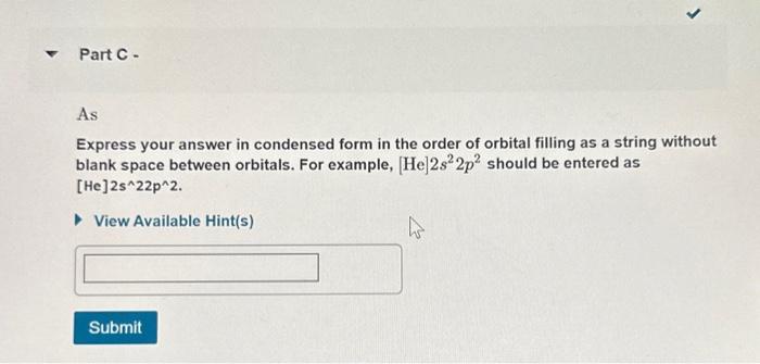 Solved Express your answer in condensed form in the order of | Chegg.com