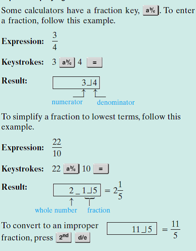 how do you simplify fractions on a calculator