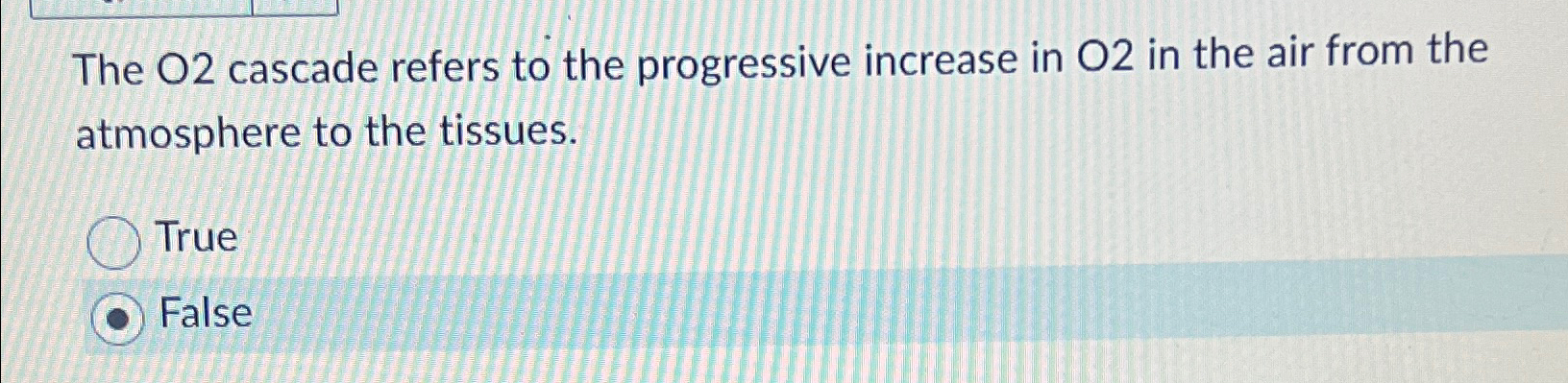 Solved The O2 ﻿cascade refers to the progressive increase in | Chegg.com