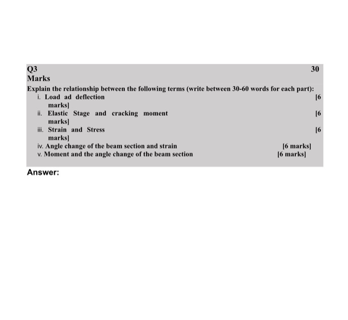 Solved Q3 30 Marks Explain the relationship between the | Chegg.com