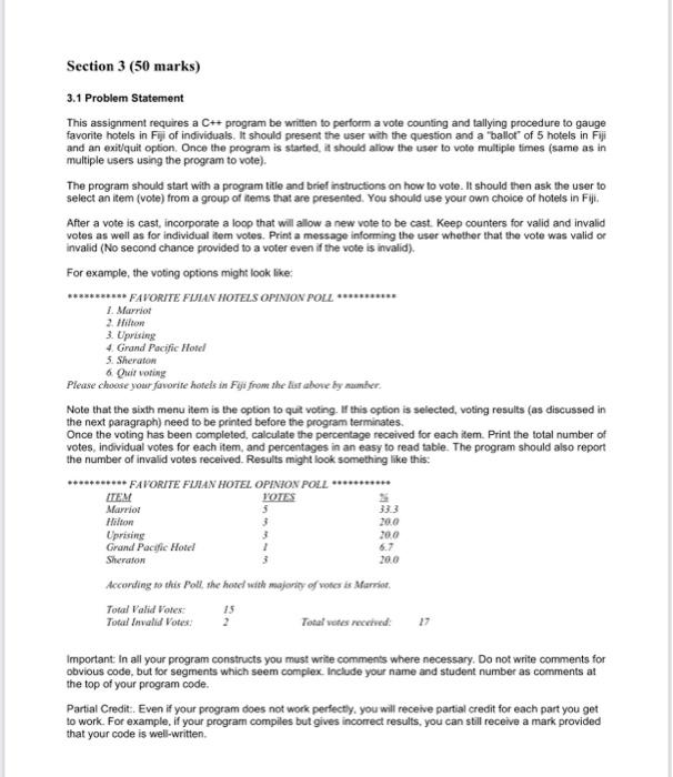 Solved Section 3 (50 marks) 3.1 Problem Statement This