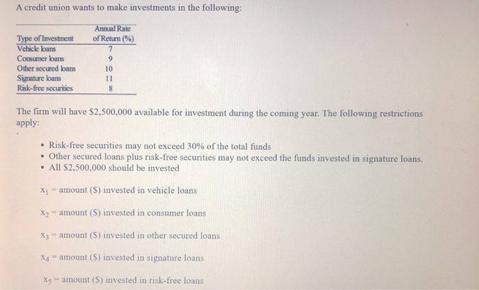 Solved Use QM 1- Formulate a model and solve it using a | Chegg.com