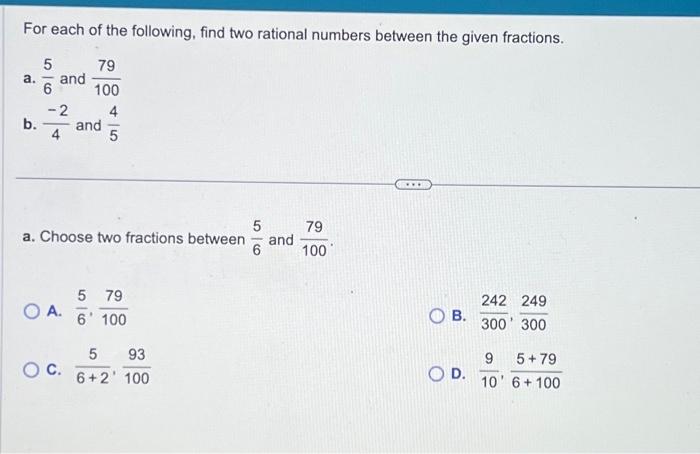 Solved For each of the following, find two rational numbers | Chegg.com