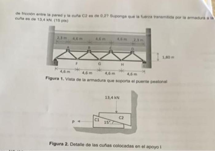 Solved The figure shows a pedestrian bridge being built to | Chegg.com