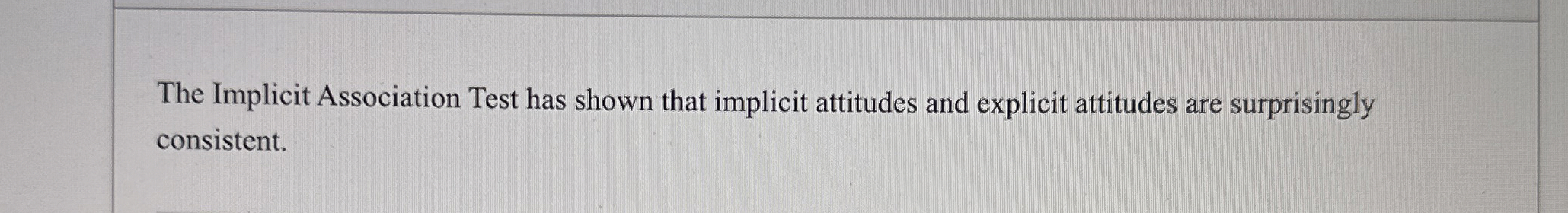 Solved The Implicit Association Test has shown that implicit | Chegg.com