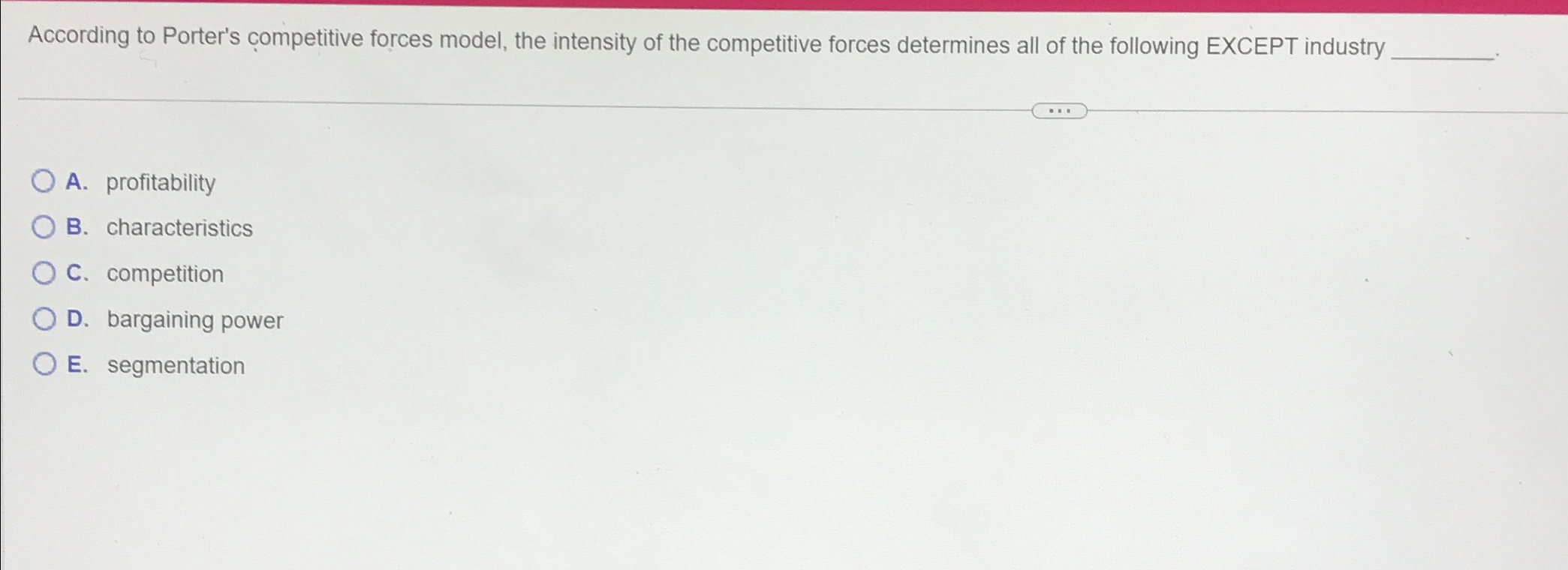 Solved According to Porter's competitive forces model, the | Chegg.com