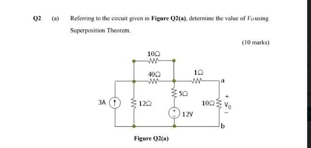 Solved Q2 (a) Referring to the circuit given in Figure | Chegg.com