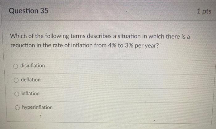 Solved Question 35 1 pts Which of the following terms | Chegg.com