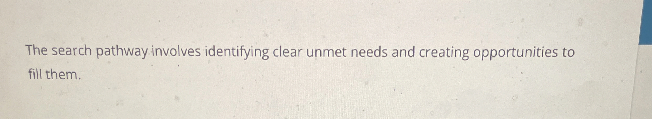 Solved The search pathway involves identifying clear unmet | Chegg.com