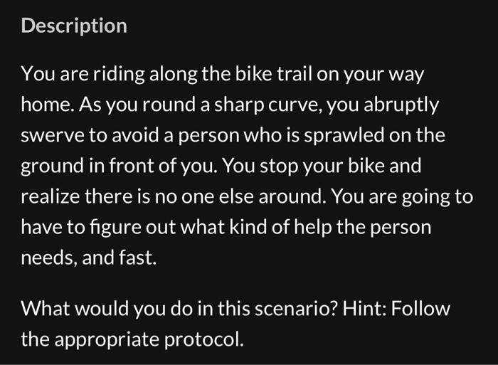 Solved Description You are riding along the bike trail on