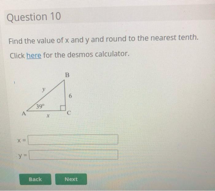 Solved Question 12 Find the value of x and y and round to Chegg