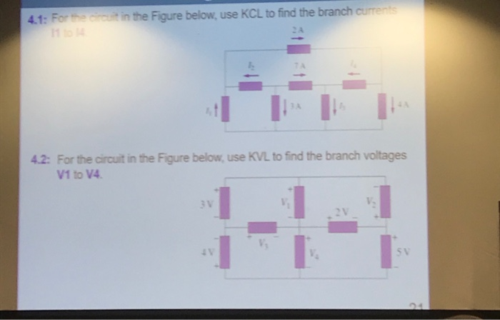 Solved 4.1: For In The Figure Below, Use KCL To Find The | Chegg.com