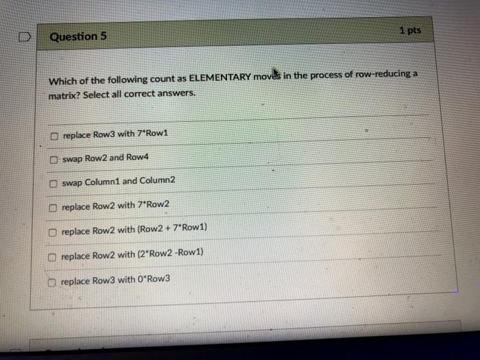Solved 1 pts Question 5 Which of the following count as | Chegg.com