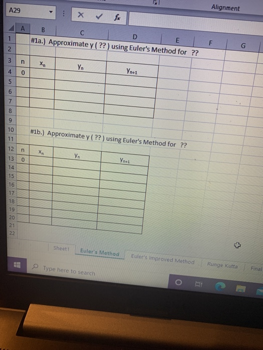 Solved n+1 #6.) Create a table as shown on the template | Chegg.com