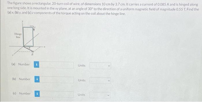 Solved The Figure Shows A Rectangular, 20-turn Coil Of Wire, | Chegg.com