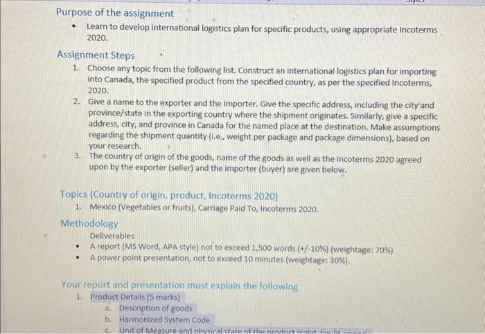 Solved Purpose of the assignment - Learn to develop | Chegg.com