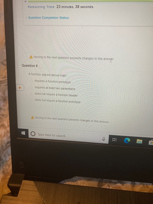 Solved Remaining Time: 23 minutes, 38 seconds. Question | Chegg.com