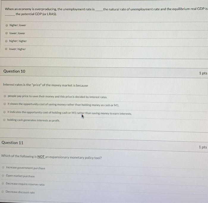 Solved the natural rate of unemployment rate and the | Chegg.com