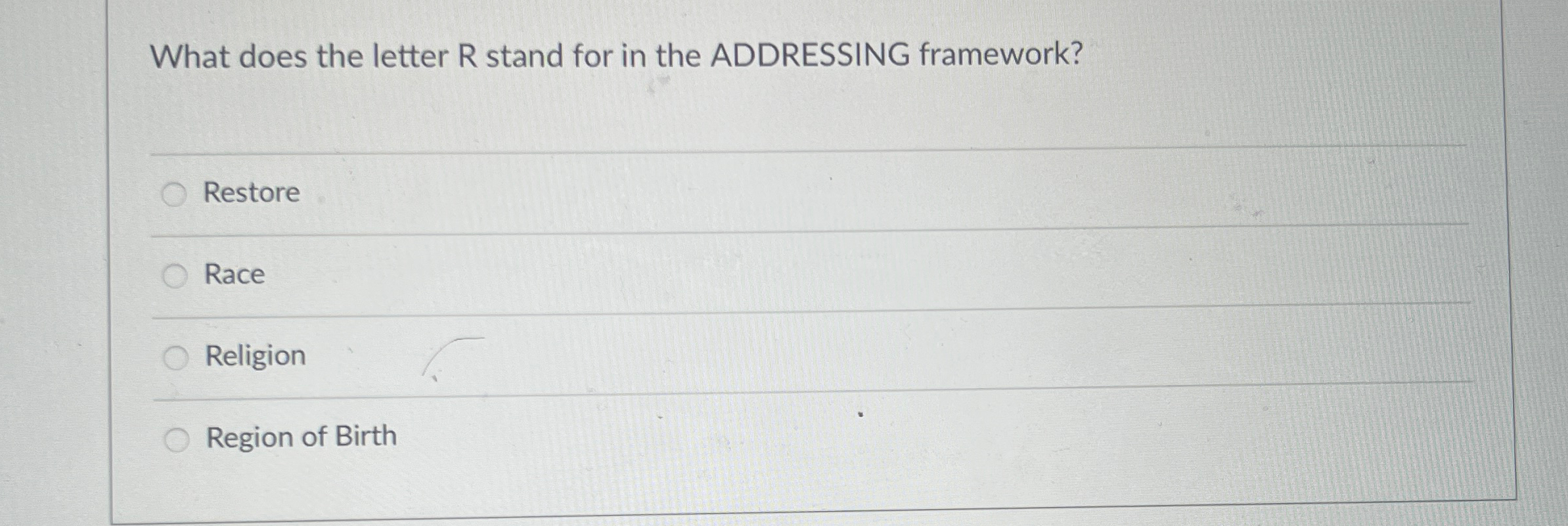 Solved What does the letter R stand for in the ADDRESSING | Chegg.com