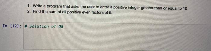 Solved 1. Write a program that asks the user to enter a | Chegg.com