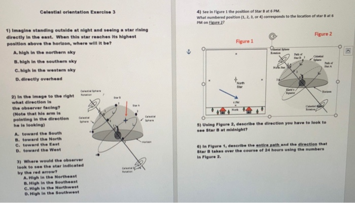 Solved Celestial orientation Exercise 3 4 See in Figure 1 Chegg