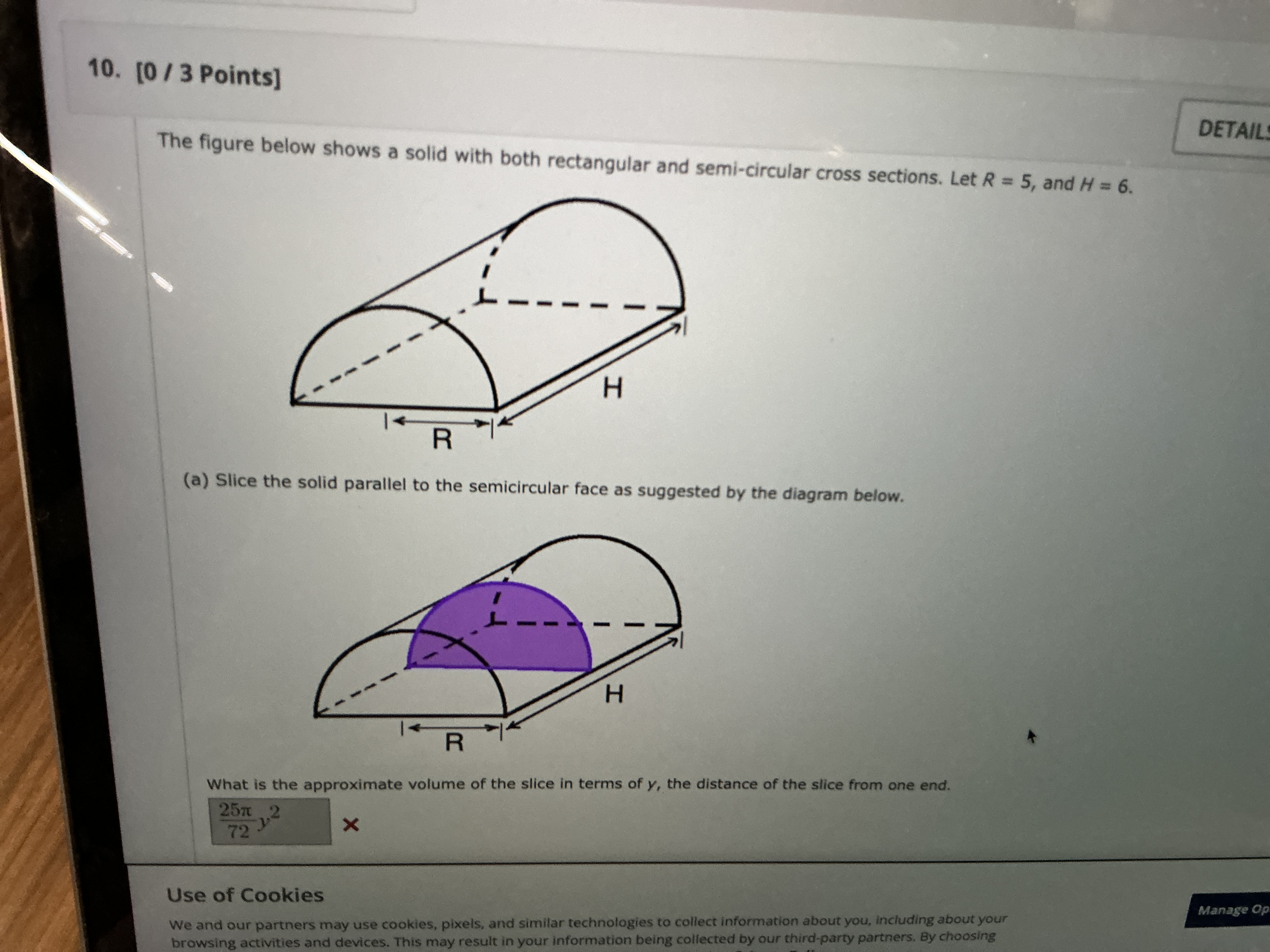 Solved The figure below shows a solid with both rectangular | Chegg.com