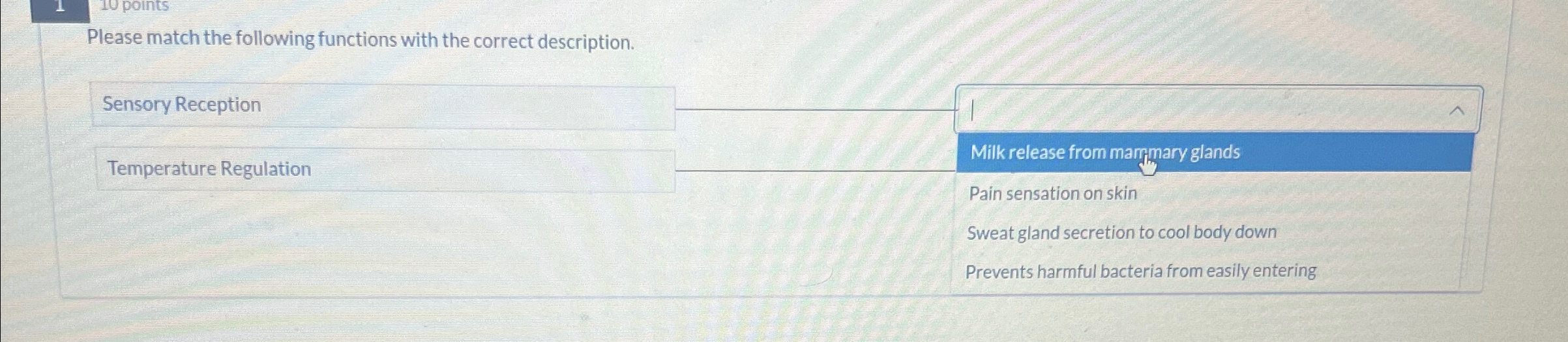Solved Please match the following functions with the correct | Chegg.com