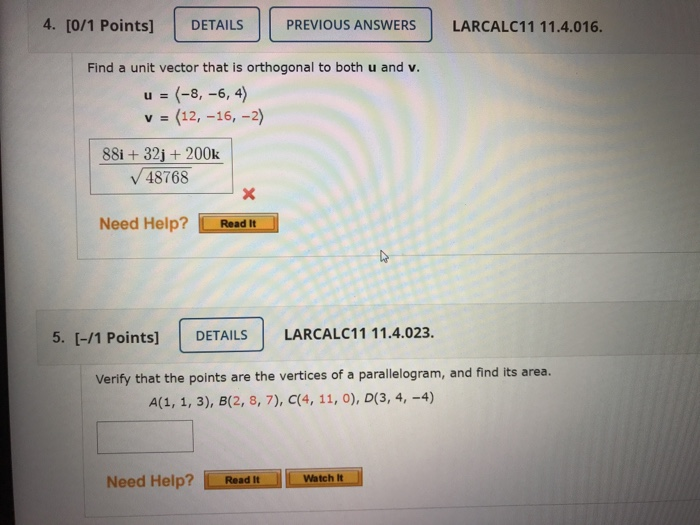 Solved 4. [0/1 Points] DETAILS PREVIOUS ANSWERS LARCALC11 | Chegg.com