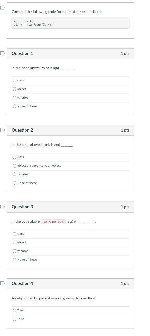 Solved D Consider the following code for the next three | Chegg.com