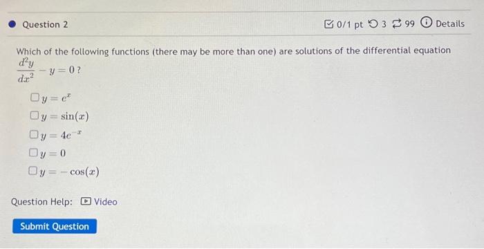 Solved Which of the following functions (there may be more | Chegg.com