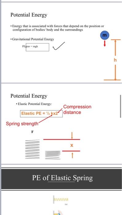 Solved Potential Energy • Energy that is associated with | Chegg.com