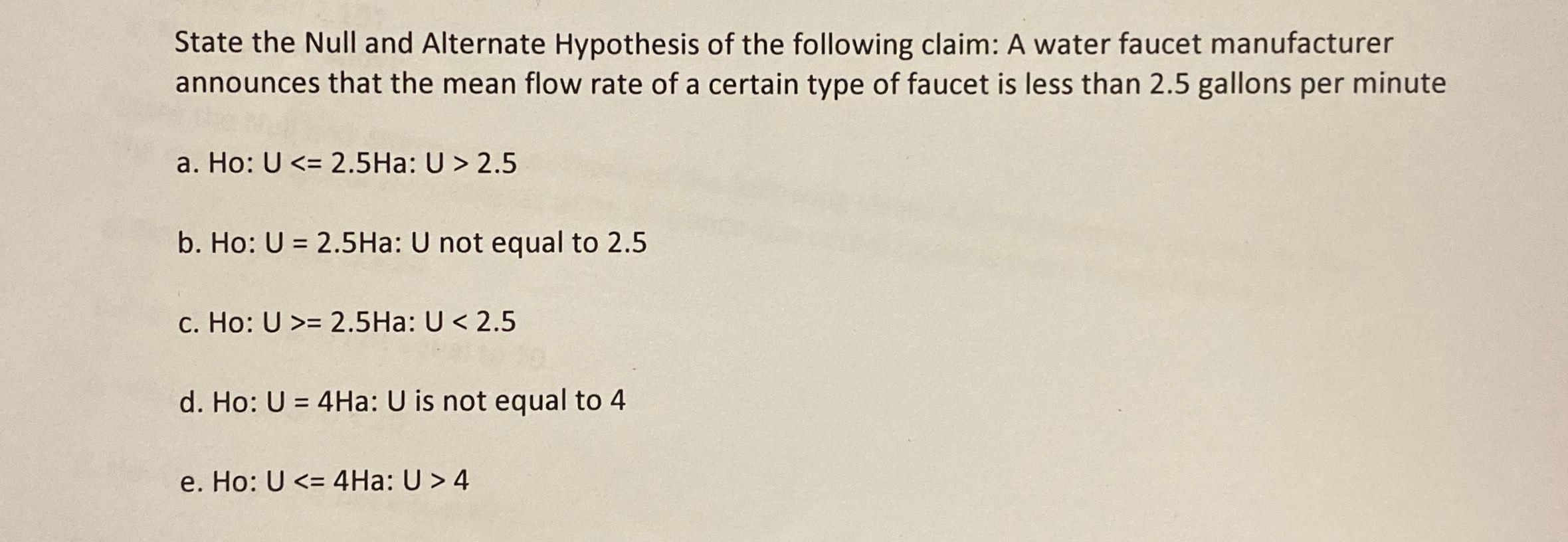 Solved State the Null and Alternate Hypothesis of the | Chegg.com