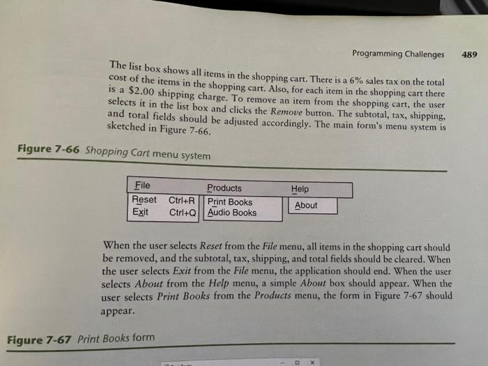 Solved Shopping Cart System Design an application that works