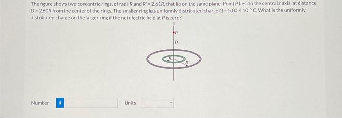 Solved The figure shows two concentric rings, of radil R and | Chegg.com