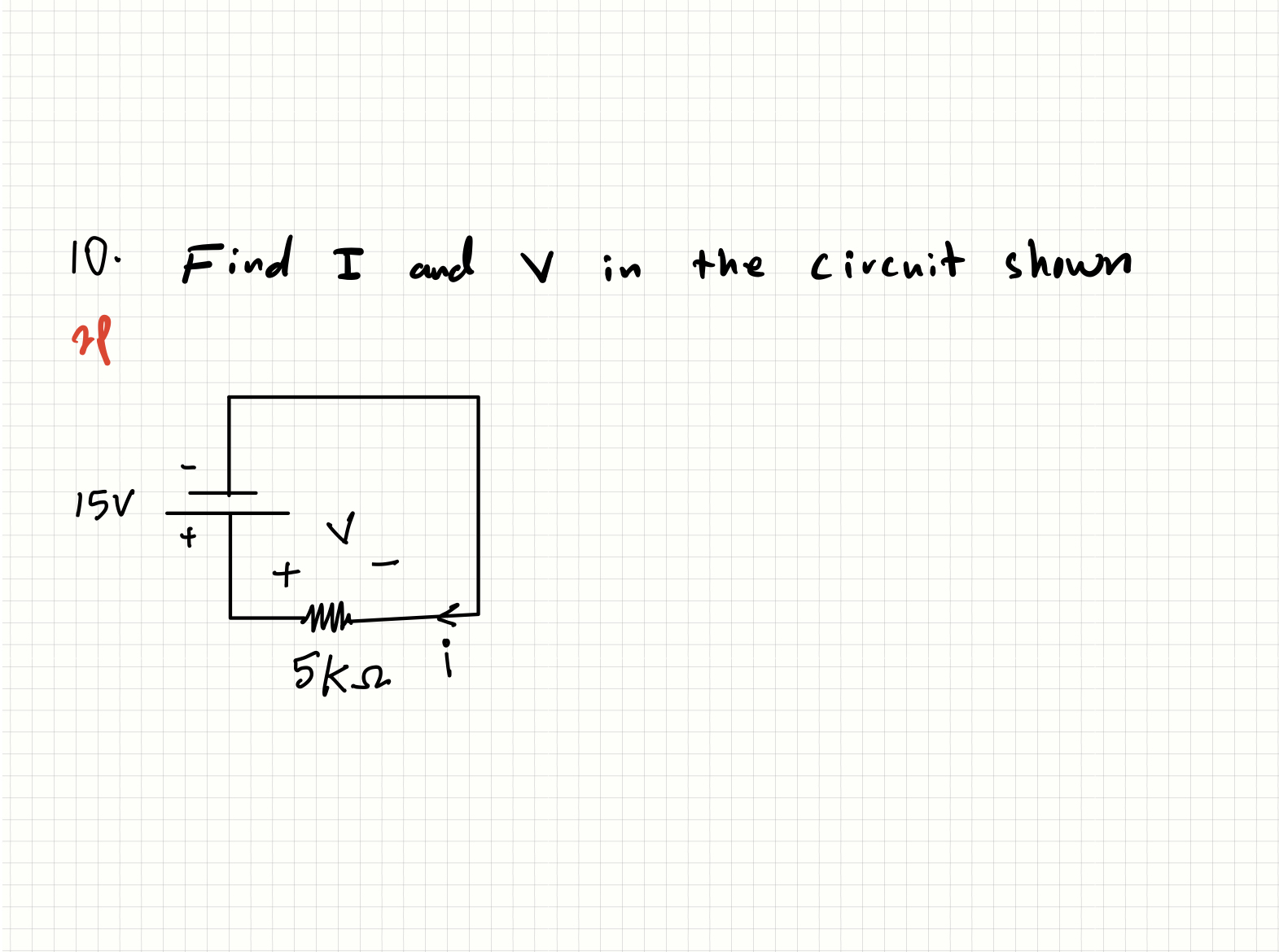 Solved Find I and V ﻿in the circuit shown il | Chegg.com