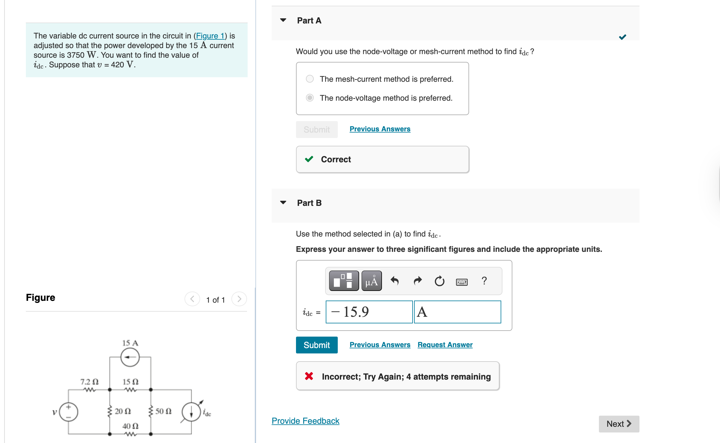 Solved The variable dc current source in the circuit in | Chegg.com