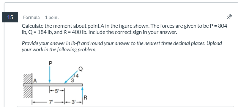 Solved Calculate the moment about point A in ﻿the figure | Chegg.com