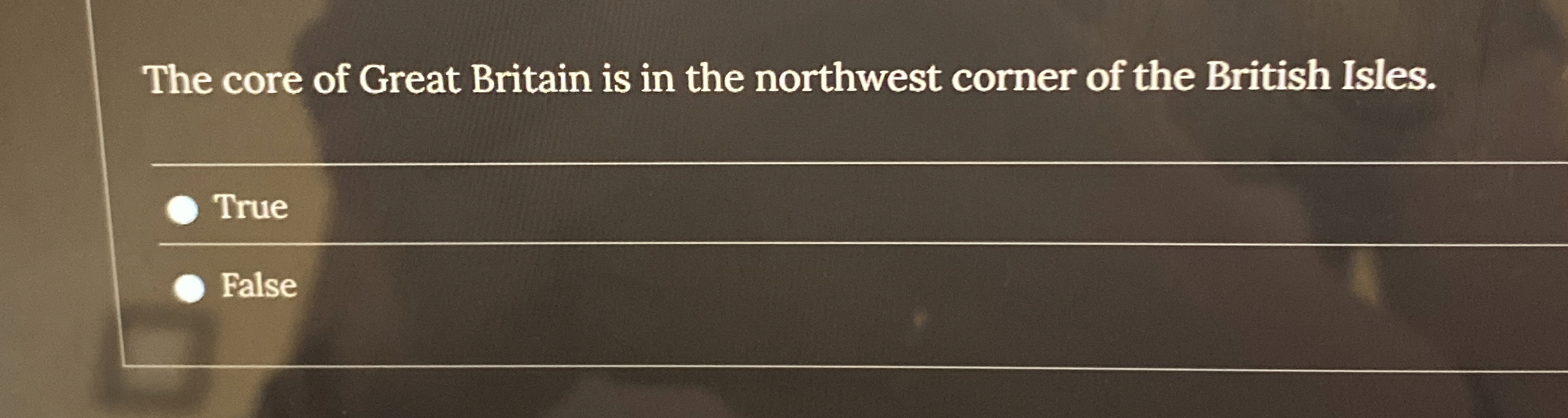 Solved The core of Great Britain is in the northwest corner | Chegg.com